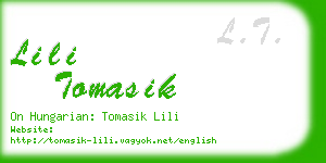 lili tomasik business card